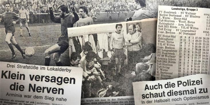 Die Schlagzeilen nach dem Landesliga-Derby 1979 zwischen dem VfB Habinghorst und dem SC Arminia Ickern kündeten von einer Partie mit drei Elfmetern. Der Zeitungsfotograf wagte sich in der Halbzeitpaus